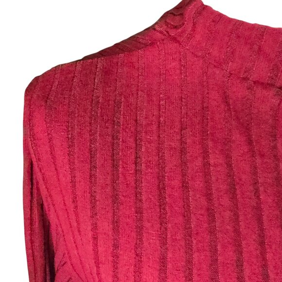 HALARA Ribbed Knit Mock Neck / Stand Collar A-Line Long Sleeve Mini Dress NWT - Picture 13 of 14